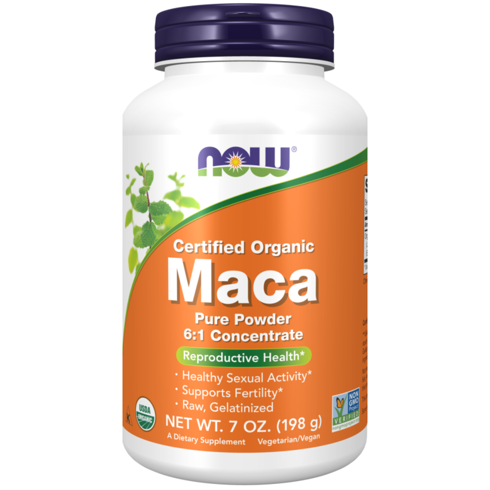 Now Maca Pure Powder 6:1 Concentrate Organic 198gm